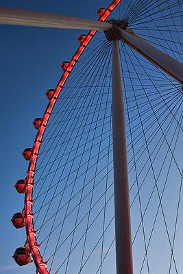 Nevada Photograph - High Roller Wheel Las Vegas At Night by Tatiana Travelways