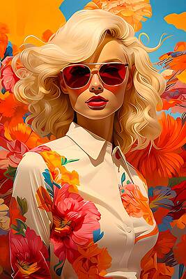 Summer Digital Art - Highly Detailed Illustration Of A Fashionable Woman No 4 by Andre Petrov