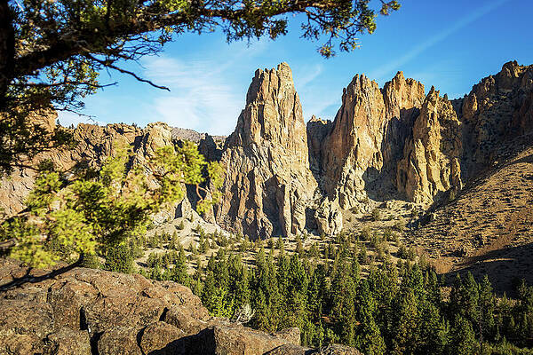 Oregon Photograph - Hiking At Smith Rock-3 by Diane Moller