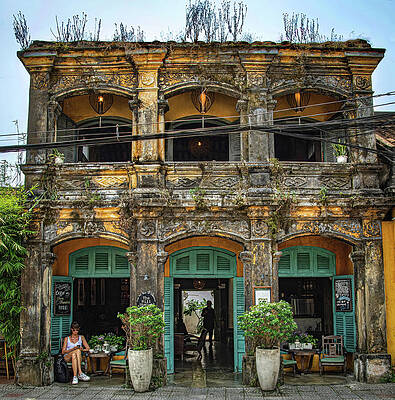 Wall Art featuring the photograph Hill Station Cafe In Hoi An Vietnam by Rebecca Herranen