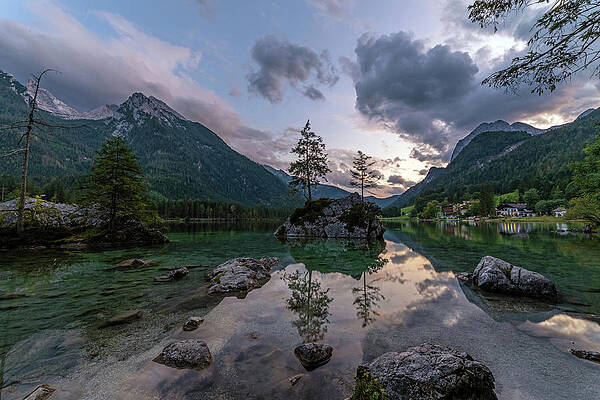 Large Wall Art featuring the photograph Hintersee Twilight by Todd Wilkinson