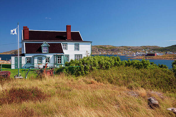 Fall Wall Art featuring the photograph Historic Bleak House, Fogo Island, Newfoundland by Tatiana Travelways