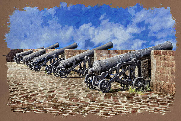 Historic Cannons on Castle Wall Wall Art