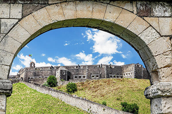 Historic Fortress Through Stone Archway Wall Art