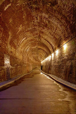 Illuminated Brick Tunnel Wall Art