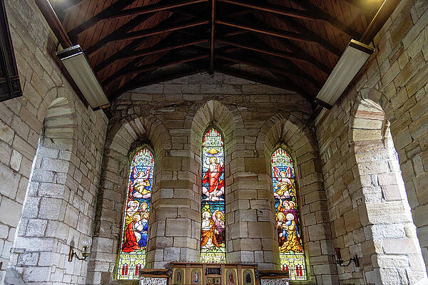 Stained Glass in Historic Chapel Wall Art