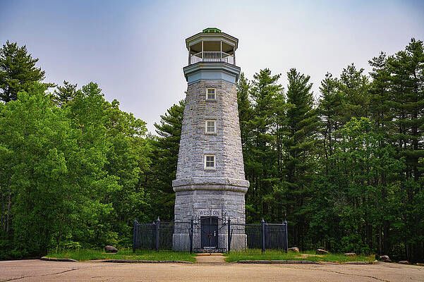 Wall Art featuring the photograph Historic Weston Observatory On Oak HIll In Manchester, New Hampshire, USA by Miroslav Liska