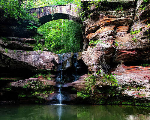 Wall Art featuring the photograph Hocking Hills Waterfall 1 by Flees Photos