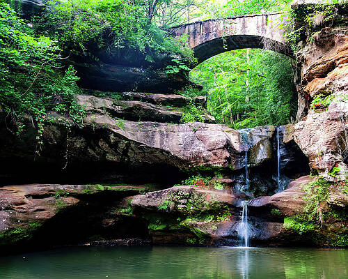 Wall Art featuring the photograph Hocking Hills Waterfall 2 by Flees Photos