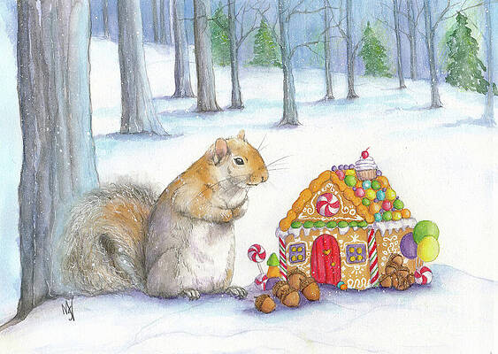 Wall Art featuring the painting Holiday Surprise by Marie Stone-van Vuuren