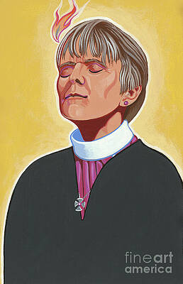 Wall Art featuring the painting Holy Living Prophet Bishop Mariann 346 by William Hart McNichols