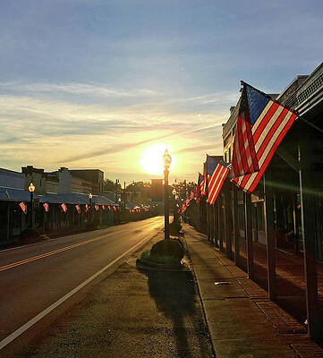Sunrise Photograph - Hometown USA by Greg Lane