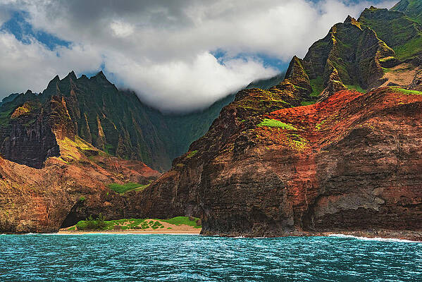 Beautiful Photograph - Honopu Beach, Na Pali Coast - Kauai, Hawaii by Abbie Warnock