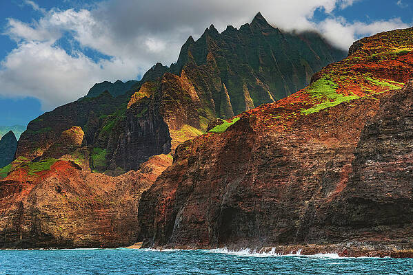 Paradise Photograph - Honopu Pinnacles - Kauai, Hawaii by Abbie Warnock
