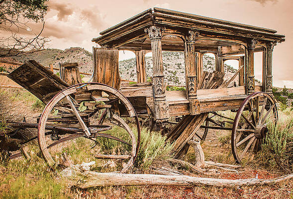 Photograph - Horse Drawn Hearse In Virginia City by Ron Long Ltd Photography