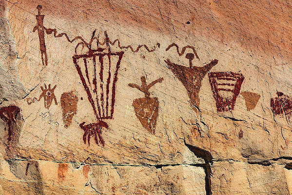 Alien Wall Art featuring the photograph Horseshoe Canyon Panel Closeup 2 - Utah by Abbie Warnock