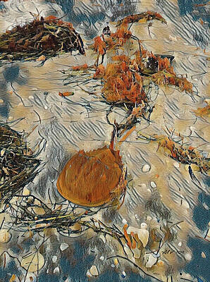 Florida Wall Art featuring the digital art Horseshoe Crab On The Beach by Antonios Valamontes