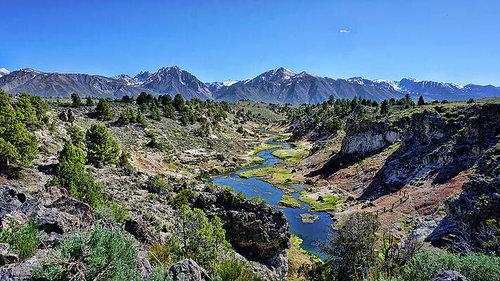 Mountain Wall Art featuring the photograph Hot Creek Mammoth Mountain by Waterdancer