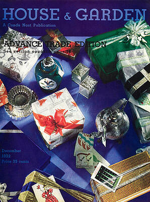 Xmas Photograph - House And Garden Cover December 1932 by Anton Bruehl