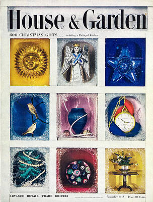 Xmas Photograph - House And Garden Cover Featuring Christmas Diorama by Joseph Cornell