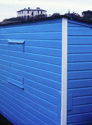 Wall Art featuring the photograph House On A Blue Shed by Jeremy Holton