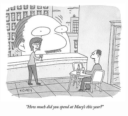 Balloon Wall Art featuring the drawing How Much Did You Spend by Peter C Vey