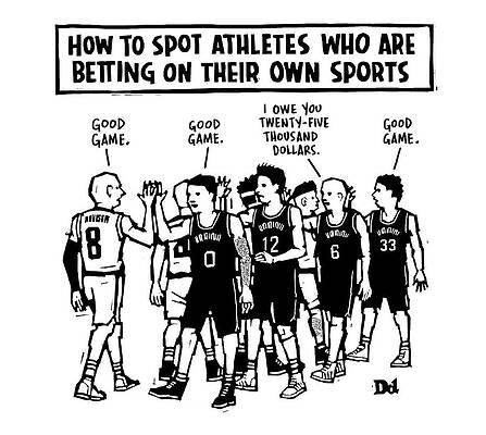 Athletes Betting on Games Wall Art