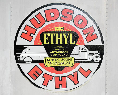 Wall Art featuring the photograph Hudson Gas Sign by Flees Photos