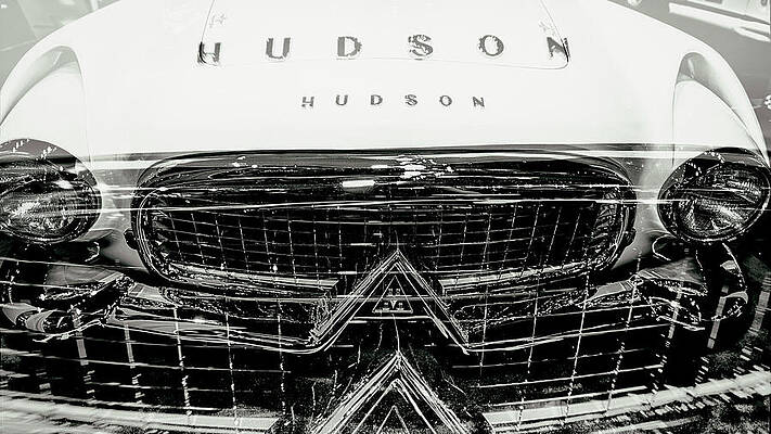 Wall Art featuring the photograph Hudson Motor Car Black And White 0922-301 by Neptune Images