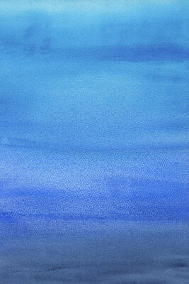 Serene Painting - Hues Of Blue Stripes Color Field by Elizabeth Reich