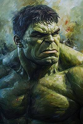 Hulk in Action Painting