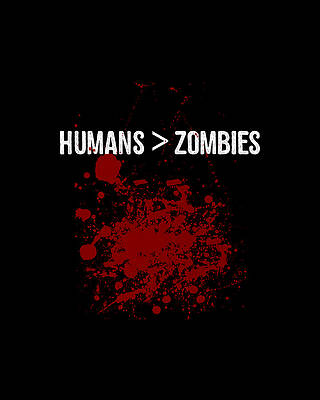 Human Digital Art - Humans Are Greater Than Zombies by Flippin Sweet Gear