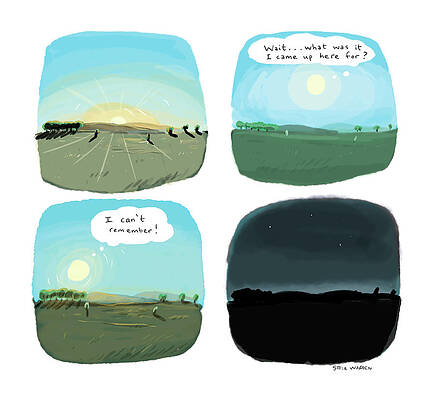 Sunrise Wall Art featuring the painting I Can't Remember by Sofia Warren