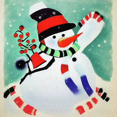 Wall Art featuring the digital art I Don't Care The Winter Cold by Tatiana Travelways
