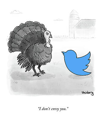 Envious Wall Art featuring the drawing I Don't Envy You by Avi Steinberg