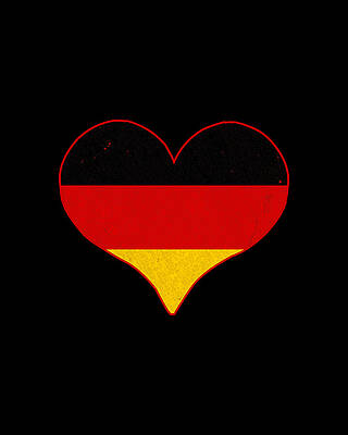 I Digital Art - I Love Germany Flag by Flippin Sweet Gear