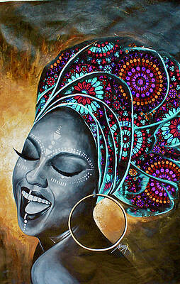 Wall Art featuring the painting I Love It by Daniel Nshira Akortia