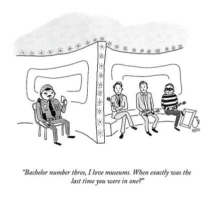 Setting Drawing - I Love Museums by Rich North