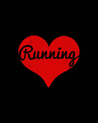 Running Digital Art - I Love Running by Flippin Sweet Gear