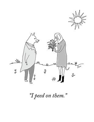 Humorous Canine Conversation Print