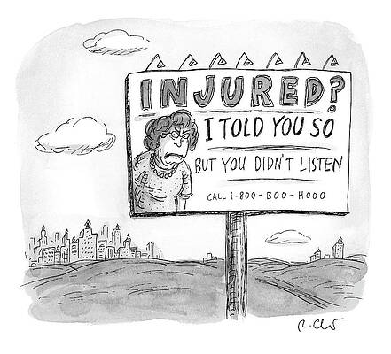 Humorous Injured Advice Billboard Wall Art