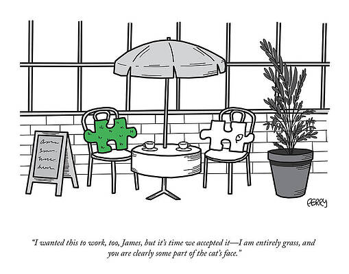 Puzzle Piece Café Conversation Wall Art