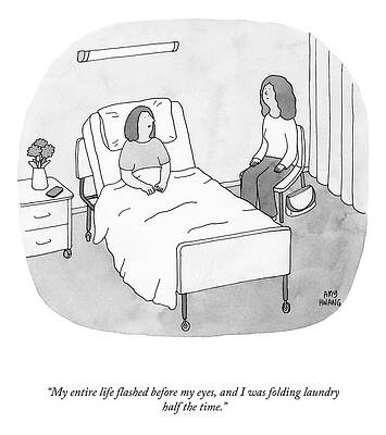 Patient Drawing - I Was Folding Laundry by Amy Hwang