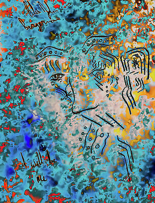 Wall Art featuring the mixed media AR- I Will Be Me... For Others. by Alex John Bergerman