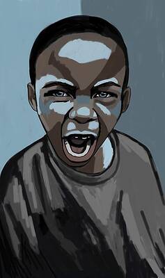 Portrait of Expressive Child Wall Art