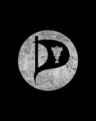 Party Wall Art featuring the digital art Iceland Pirate Party Retro by Flippin Sweet Gear