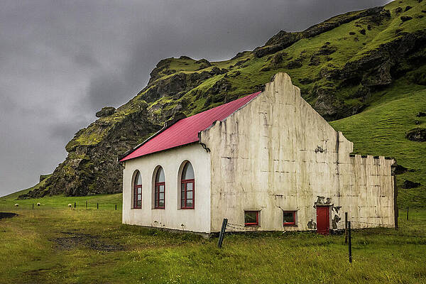 Landscape Photograph - Icelandic Chapel by Steven David Roberts