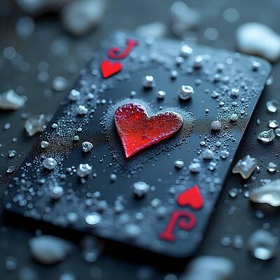 Digital Art - Icy Jack Of Hearts by Deb Beausoleil