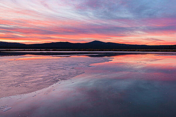 Wall Art featuring the photograph Icy Sunset by Mike Lee