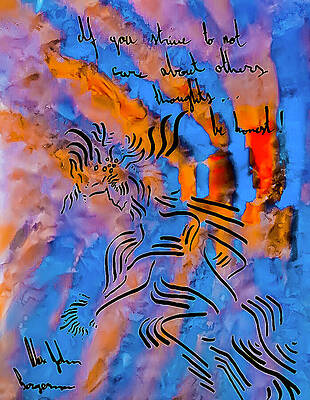 Wall Art featuring the mixed media If You Strive Not To Care by Alex John Bergerman